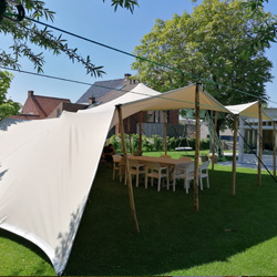 Lou's Tent stretchtent tuinfeest
